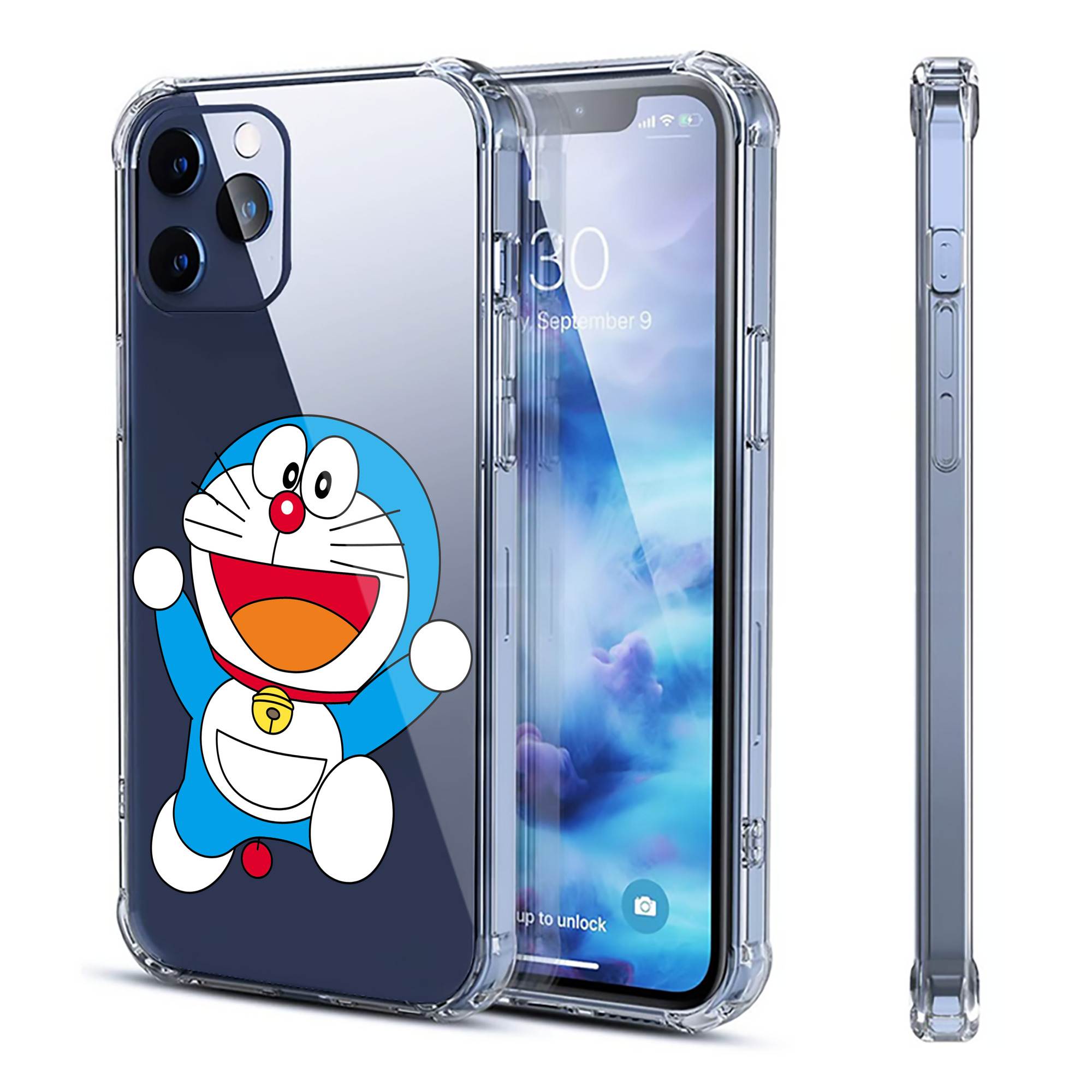 （画像用） ドラえもん Doraemon 【iPhone 12シリーズ対応】透明スマホケース（クリアソフトケース）